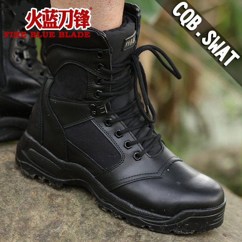 Boots militaires en cuir - porter - Ref 1398549 Image 1
