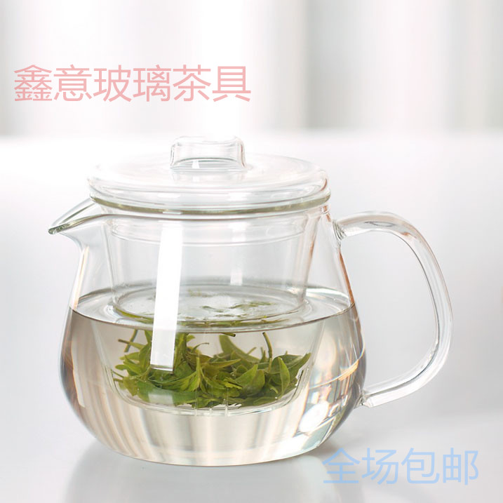 加厚玻璃茶具套装整套企鹅壶三件