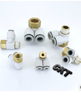 SMC型 CKT快速接头KQ2ZF系列双头内外螺纹接插4-12mm气管