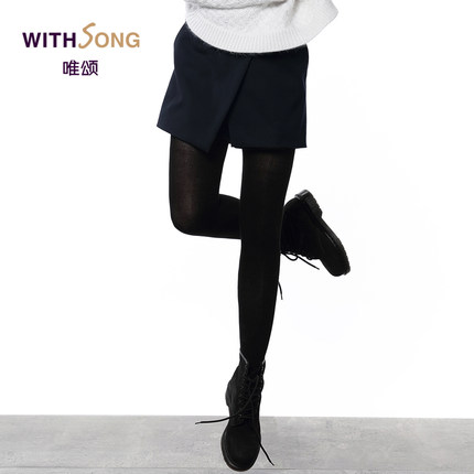 唯颂2015冬季新款时尚<em>剪裁</em>毛呢<em>短裤</em>高腰<em>直筒</em>