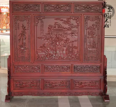 Dongyang woodcarving phân vùng hiên màn hình nền tường trần gỗ bạch đàn lưới mạng lưới bằng gỗ lưới cửa sổ hoa vách trang trí phòng thờ