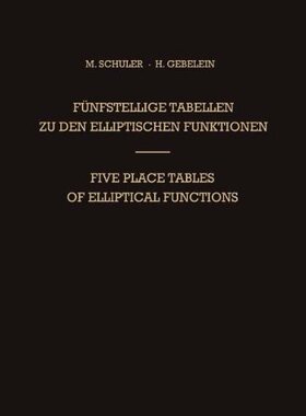 【预订】Funfstellige Tabellen Zu Den Ellipti...