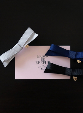 圣诞节日本韩国网红ins泫雅彩色罗纹蝴蝶结发夹边夹刘海发卡头饰