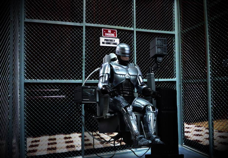 机械战警/铁甲威龙 robocop hot toy ht eb 合金 背景纸 海报