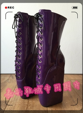 欧美定制36-46码有大码男女通用芭蕾包跟细跟短筒靴 BLDB70XZ