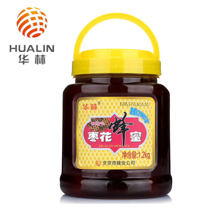 北京华林枣花蜂蜜天然原蜜纯正蜜1.2kg实惠装包邮 新老包装交替