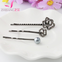 Zhijiang clamp clip ornament Pearl flower hair clip bangs clip hair clips vintage headwear