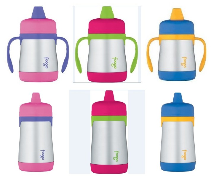 美国进口THERMOS膳魔师宝宝不锈钢手柄防漏吸吸鸭嘴学饮水杯壶