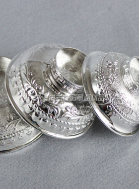 镀银碗 碗具工艺品 送礼佳品 家居摆件 银碗  四个号