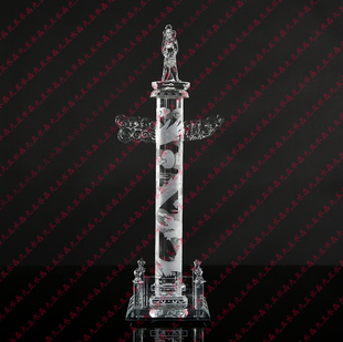 水晶华表 中华柱 家居办公摆件 时尚商务馈赠礼品 水晶工艺品定制