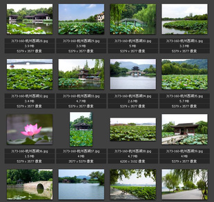 杭州西湖 虎跑泉 雷峰塔 灵隐寺 岳飞庙 专业高清图片 素材图库