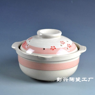 砂锅炖锅陶瓷炖肉汤锅 耐高温手绘陶瓷砂锅土砂锅 厂家直销包邮