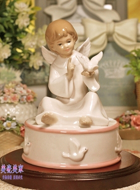 英国陶瓷摆件礼品和平鸽