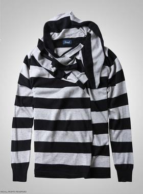 match麻吉中长款开衫针织衫女外套秋季韩版条纹长袖宽松毛衣Z1549