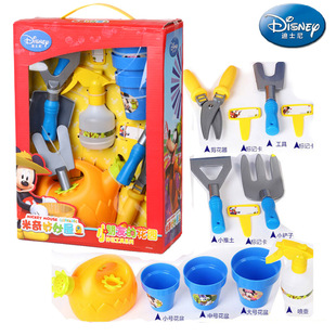 迪士尼儿童小花农戏水沙滩玩具仿真过家家洒水壶种植浇花工具礼物