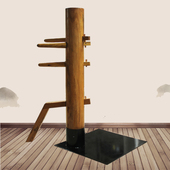 适合任意地面 咏春拳木人桩 方形铁板落地式 木人桩免安装