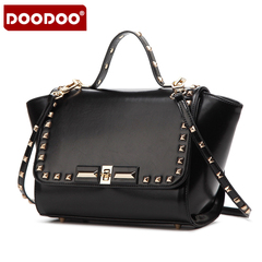 Doodoo rivets handbags for fall/winter bat wings small portable single shoulder slung Orange bag 2015 new tide