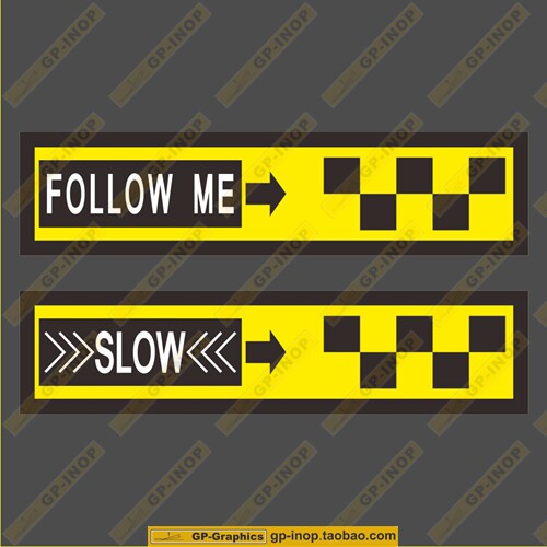 跟我来FOLLOW ME防水新款车贴笔记本贴旅行箱贴