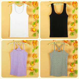 Áo cotton ống top vest nữ x sling đoạn ngắn chạm đáy rốn thon y từ eo cao Hình chữ I áo vest nhỏ bên trong quấn ngực