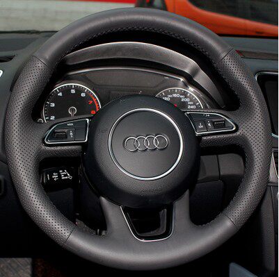 奥迪a1/a5/a4l/a6l/a8l/q3/q5/q7 专车专用 手缝真皮方向盘把套