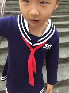 定制童装 春秋款 红领巾连衣裙英伦制服裙女童学生装 学院风