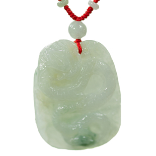 吊坠A货玉石玉龙挂坠玉佩 bl3 玉龙如意挂件 钰达翡翠生肖龙项坠