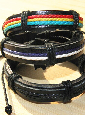 真皮复古饰品时尚风手环包邮