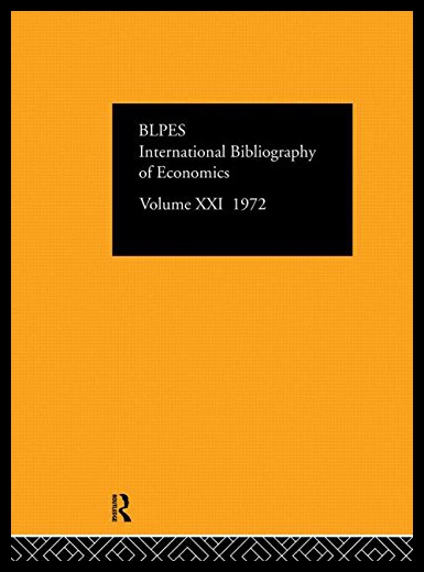 【预售】Ibss: Economics: 1972 Volume 21