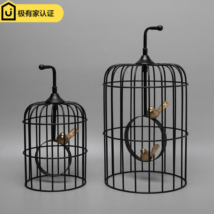 新中式后现代铁艺鸟笼摆件 客厅玄关家居软装饰品 创意工艺品摆设在类目 家居饰品, 摆件中 - 来自Buy2taobao.com提供专业的淘宝代购服务