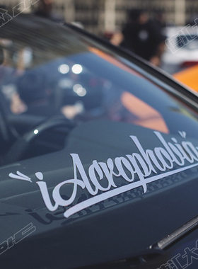 汽车反光贴纸个性文字改装装饰iacro5周年车贴防水防晒车身小贴纸