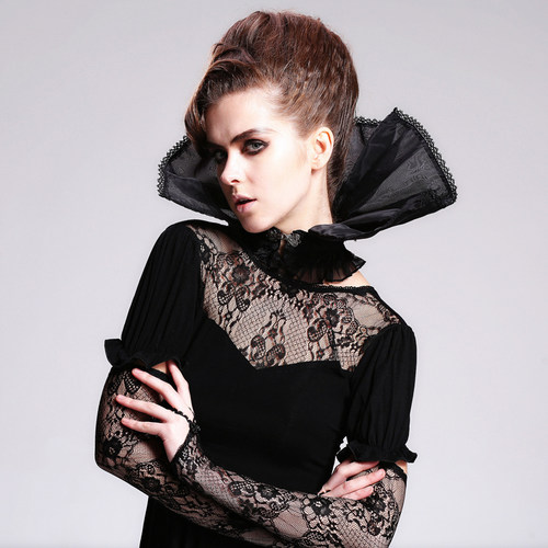 ╋魔叹╋ DEVIL FASHION哥德贵族GOTHIC欧根纱脖套领围颈饰 AS007