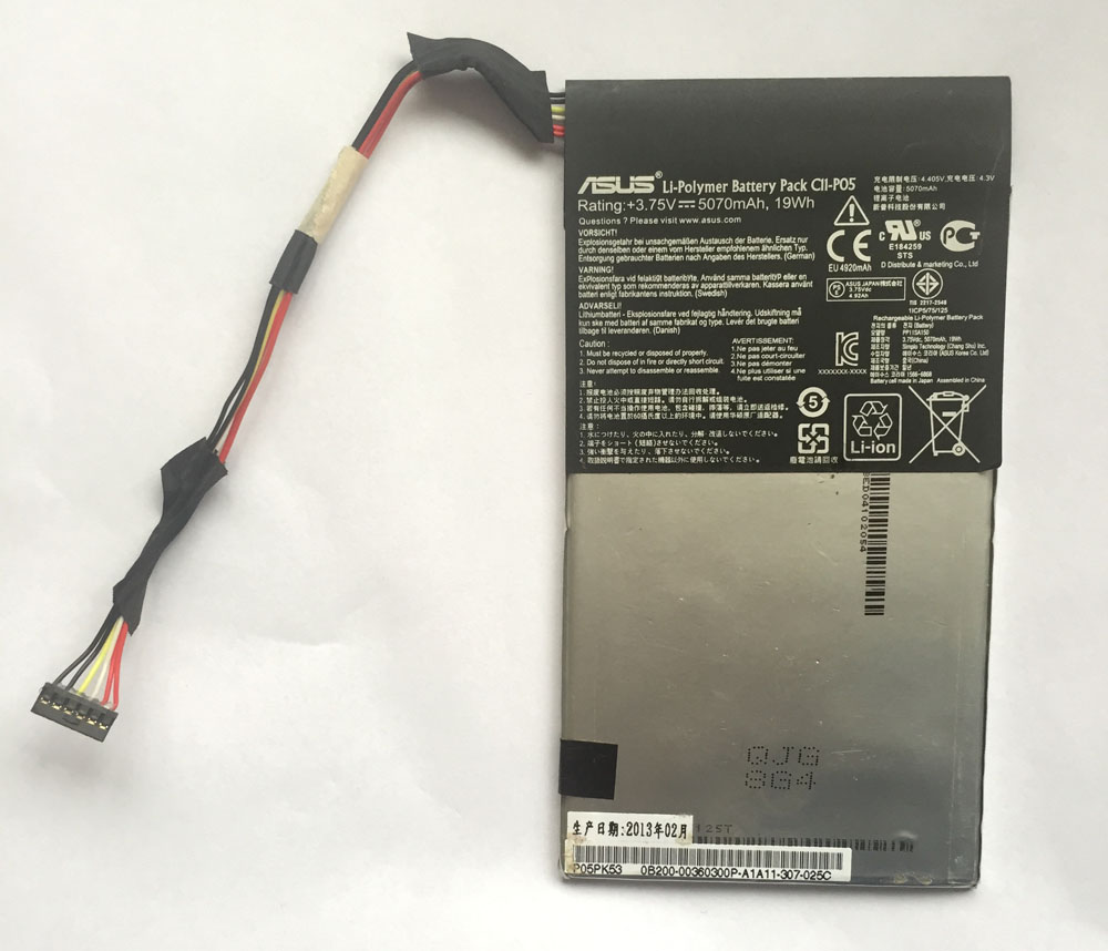 包邮华硕ASUS A68基座平板电脑原装拆机电池C11-P05 5070mAh,19Wh