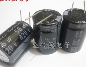 原装 420V56UF 可代替400V56UF 与450V 体积：18X25 50个共48元