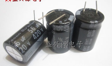 原装 420V56UF 可代替400V56UF 与450V 体积：18X25 50个共48元