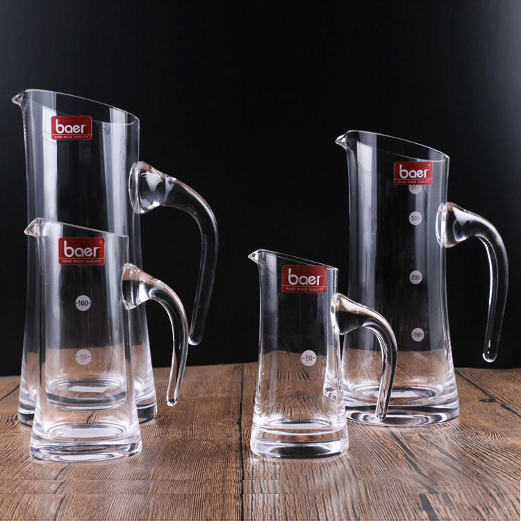 包邮无铅水晶玻璃酒器刻度公杯