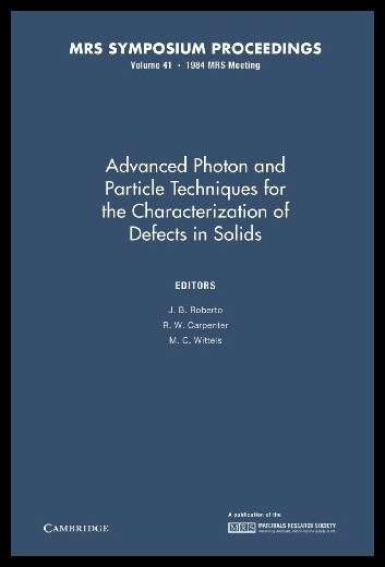 【预售】Advanced Photon and Particle Techniques for the C