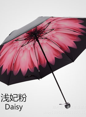 防晒小黑伞抗UV超轻晴雨伞可携式遮阳伞创意遮阳伞两用包邮特价