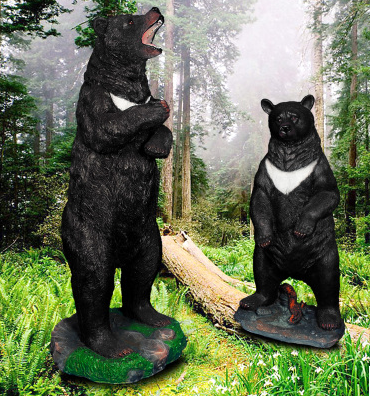 仿真大黑熊狗熊摆件田园景观雕塑个性动物工艺品动物园游乐场装饰