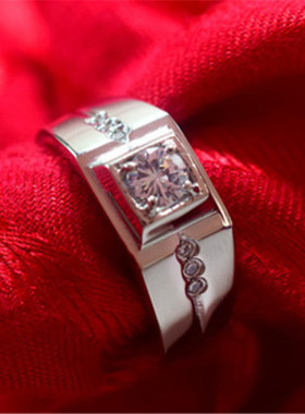 霸气风克拉婚礼首饰品钻石戒指