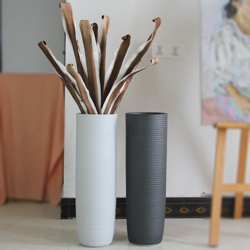 陶瓷欧式现代简约客厅黑白落地大花瓶家居饰品创意新房花瓶摆件,家居饰品,花瓶,淘宝优惠券,粉丝福利购,淘宝优惠卷