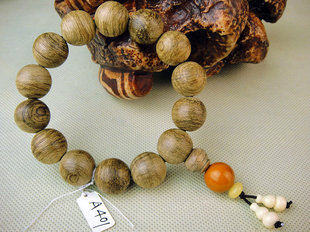 马来西亚沉香佛珠 16mm东马水沉料甜凉花香手串沉香手链A401号