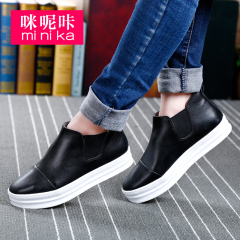 MI Ka 2015 Lok Fu shoes women platform platform with increased leisure shoes women''s shoes at the end of lazy autumn sets foot shoes