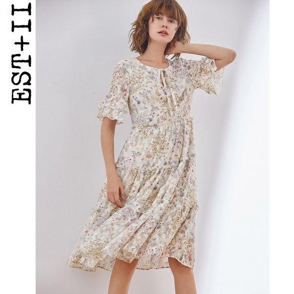 EST+II 艺诗 18年春季新款 系带碎花短袖连衣裙 天猫优惠券折后¥219包邮(¥369-150)2色可选 EST+II 艺诗 18年春季新款 系带碎花短袖连衣裙 天猫优惠券折后¥219包邮(¥369-150)2色可选