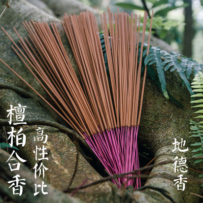 檀香地德竹签香棒佛香立香新山净化舒缓佛门室内祭祀香烛天然薰香