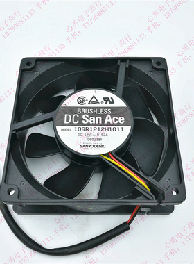 原装三洋 109R1212H1011 12V 0.52A 12038 3线服务器机箱散热风扇