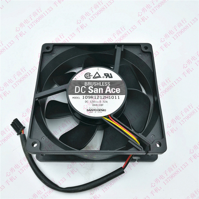 原装三洋 109R1212H1011 12V 0.52A 12038 3线服务器机箱散热风扇