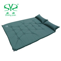 盛源户外自动充气垫 露营野营地垫 睡垫 单双人可拼接带枕 加厚款