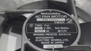 ASE10211 100VAC 14/12W 原装正品日本Matsushita 高端设备风扇