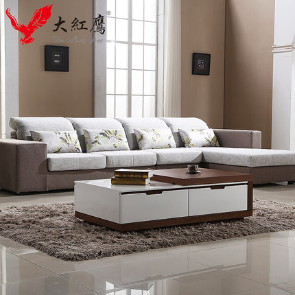 大红鹰 布艺沙发组合客厅家具现代简约可拆洗大小户型多人布沙发