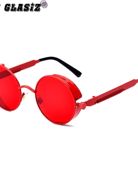 欧美街拍复古太阳镜gd圆形框原宿